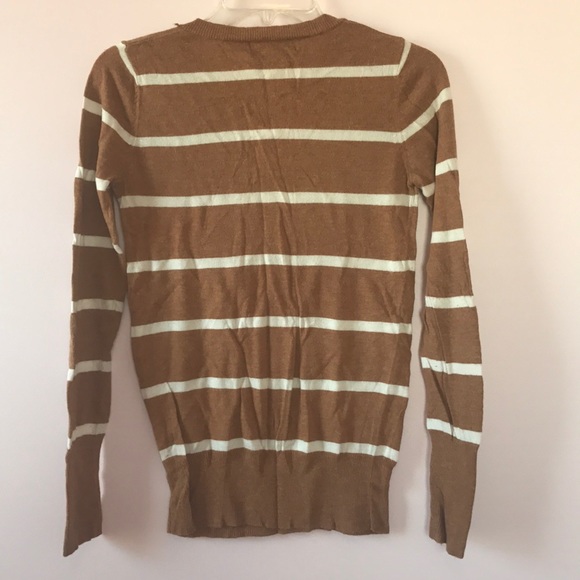 Caramel & White Striped Sweater - Picture 5 of 6